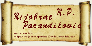 Mijobrat Parandilović vizit kartica